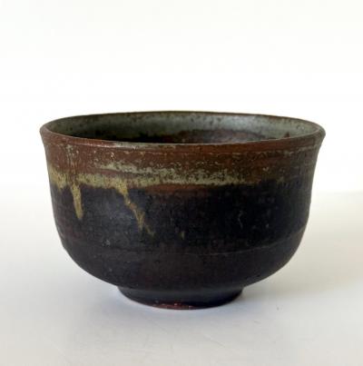 Toshiko Takaezu Fine Ceramic Tea Bowl with Brilliant Glaze by Toshiko Takaezu