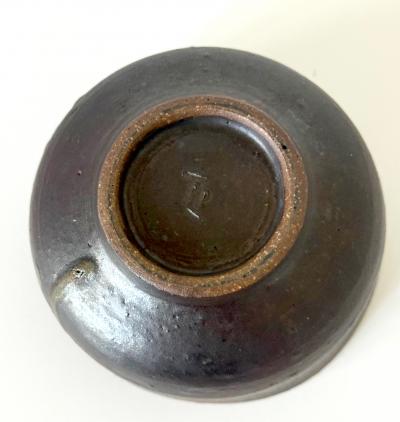 Toshiko Takaezu Fine Ceramic Tea Bowl with Brilliant Glaze by Toshiko Takaezu