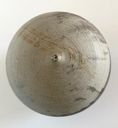 Toshiko Takaezu Important Storied Tall Ceramic Pot with Rattle and Handprints by Toshiko Takaezu