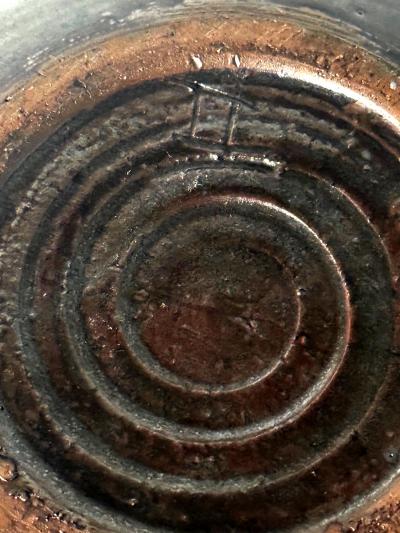 Toshiko Takaezu Large Ceramic Glazed Vase in Cachepot Form by Toshiko Takaezu