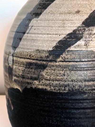 Toshiko Takaezu Storied Tall Ceramic Pot with Rattle and Fingerprints by Toshiko Takaezu