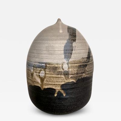 Toshiko Takaezu - Storied Tall Ceramic Pot with Rattle and Fingerprints ...