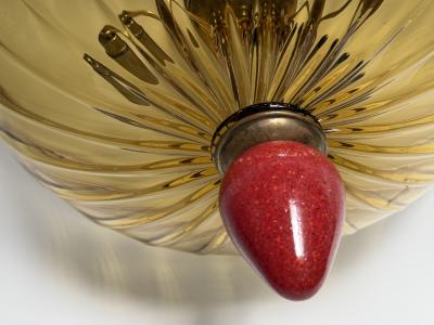 Toso Vetri Darte Murano flush mount ceiling light by Toso Vetri DArte