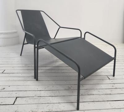 Totally Tubular Outdoor Lounge Chair Ottoman Set