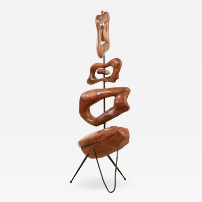 Totem in carved wood France circa 2000