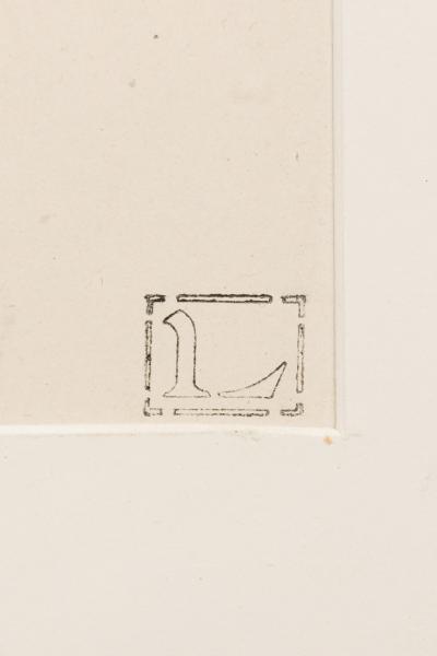 Toulouse Lautrec lithograph of a Man and Women skating