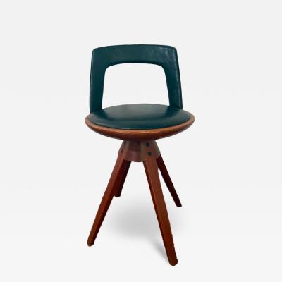 Tove Edvard Kindt Larsen Edvard Tove Kindt Larsen Black Leather Swivel Stool