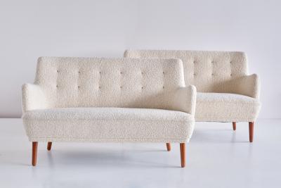 Tove Edvard Kindt Larsen Pair of Tove Edvard Kindt Larsen Sofas Gustav Bertelsen Denmark 1950s