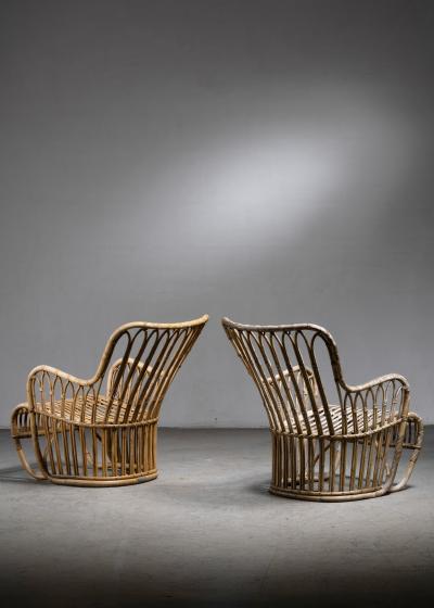 Tove Edvard Kindt Larsen Pair of Tove Kindt Larsen rattan chairs