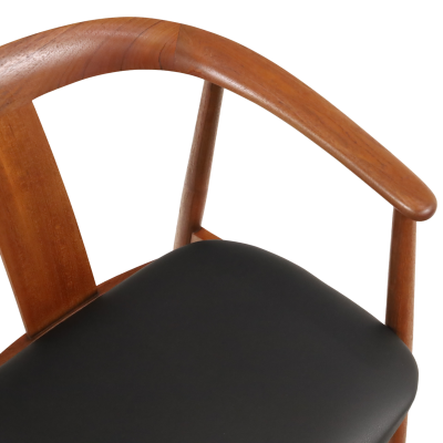Tove Edvard Kindt Larsen Scandinavian Modern Teak Leather Armchair Designed by Edvard Tove Larsen