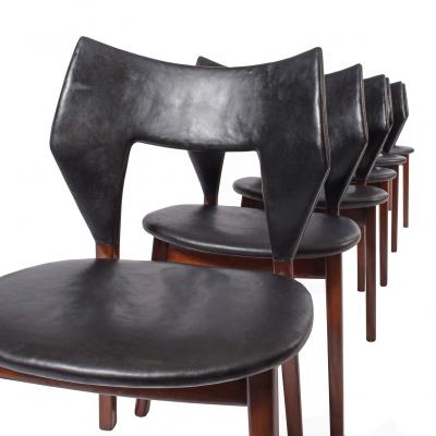 Tove Edvard Kindt Larsen Set of six dining chairs Tove Edvard Kindt Larsen for Torald Madsen 1960