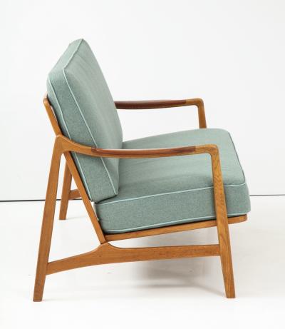 Tove Edvard Kindt Larsen Tove Edvard Kindt Larsen Teak and Oak Settee circa 1950s