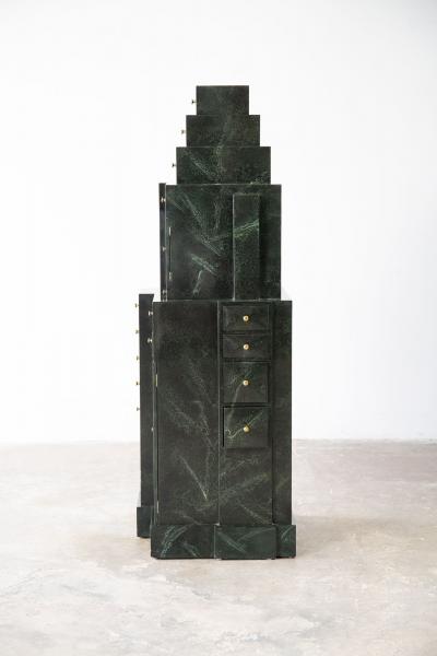 Towering Skyscraper Storage Cabinet by Maitland Smith 1980s