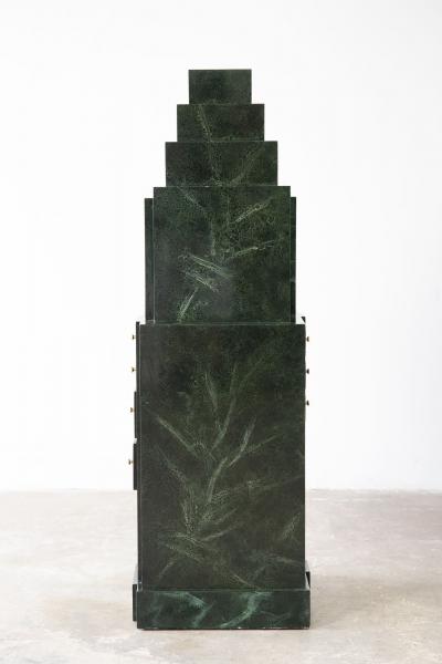 Towering Skyscraper Storage Cabinet by Maitland Smith 1980s