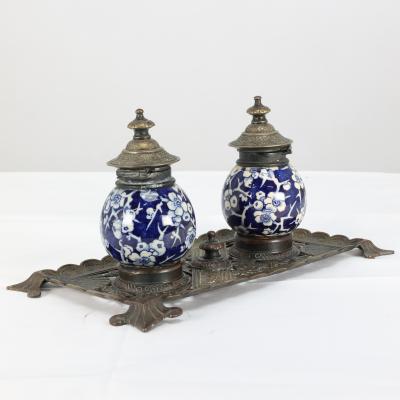 Townshend Art Metal Workers Birmingham An Anglo Japanese Brass Pen quill Tray