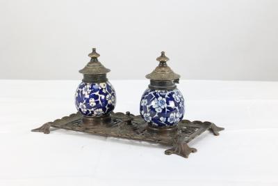 Townshend Art Metal Workers Birmingham An Anglo Japanese Brass Pen quill Tray