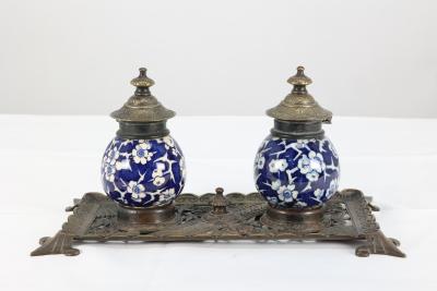 Townshend Art Metal Workers Birmingham An Anglo Japanese Brass Pen quill Tray