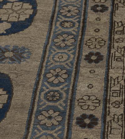 Traditional Antique Handwoven Wool Persian Khotan Runner