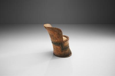 Traditional Carved Norwegian Kubbestol Norway 1800s