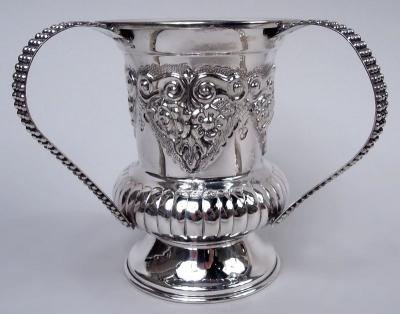 Traditional Judaic Classical Sterling Silver Washing Cup