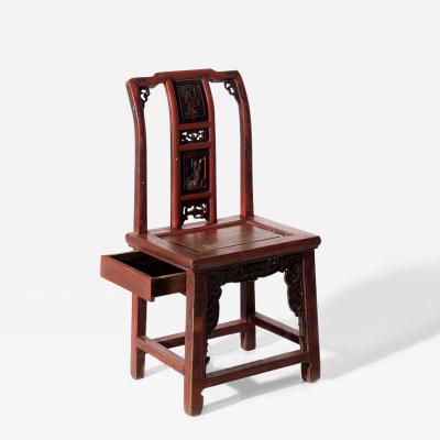 Traditional Qing style chair with hidden drawer