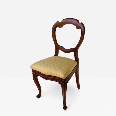 Traditional Victorian Balloon Back Side Chair English Circa 1850