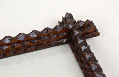 Tramp Art Photo Frame Rustic Style 19th Century Austria circa 1880