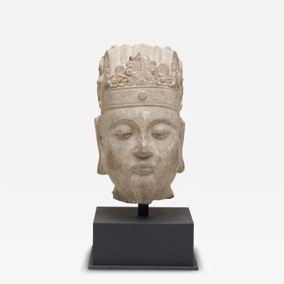 Tranquil Stone Bodhisattva Head