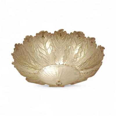 Transparent Murano Leaf Ceiling Lamp