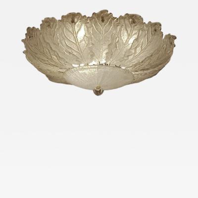 Transparent Murano Leaf Ceiling Lamp