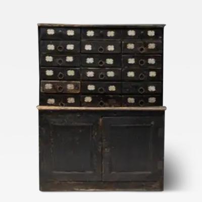 Travail Populaire Apothecary Cabinet France 19th Century