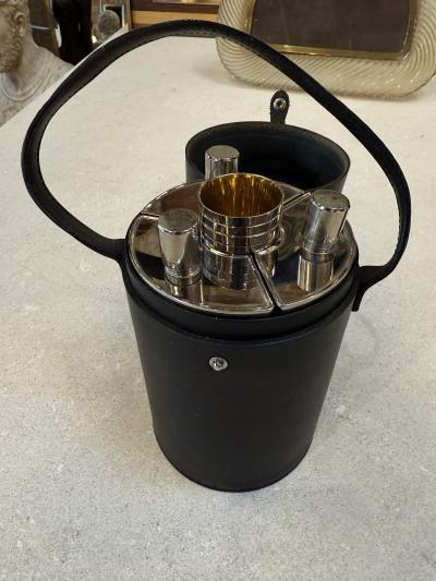 Travel Bar Set with Flasks and Cups 1970s