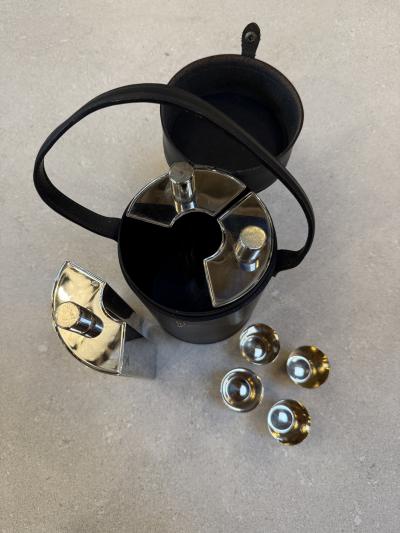 Travel Bar Set with Flasks and Cups 1970s