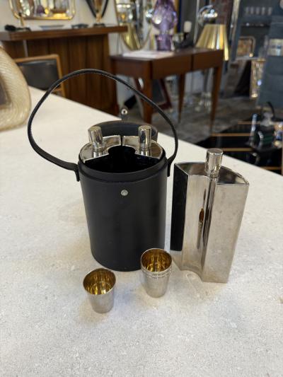 Travel Bar Set with Flasks and Cups 1970s