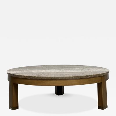 Travertine Coffee Table by Edward Wormley for Dunbar