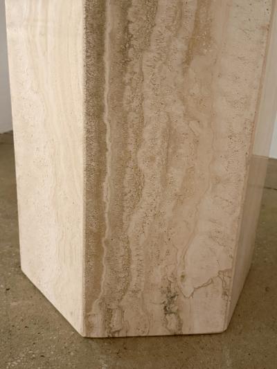 Travertine Smoked Glass Dining Table