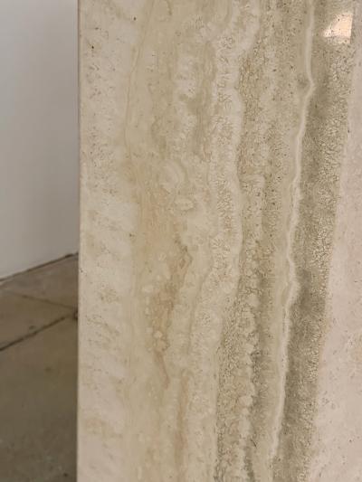 Travertine Smoked Glass Dining Table