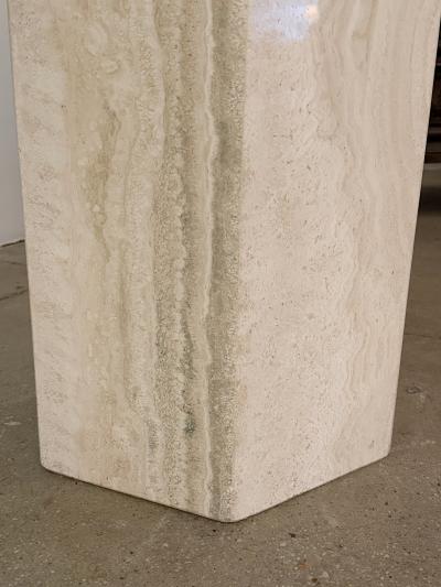 Travertine Smoked Glass Dining Table