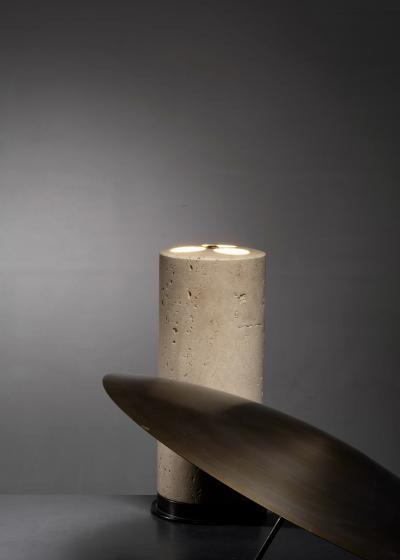Travertine table lamp