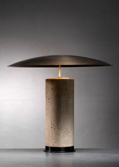 Travertine table lamp