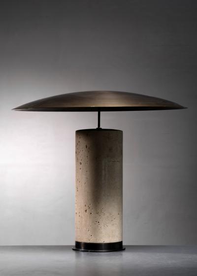 Travertine table lamp