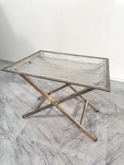Tray Table with Textured Lucite Top Italy 1960s