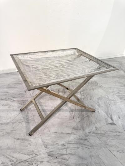 Tray Table with Textured Lucite Top Italy 1960s