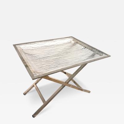 Tray Table with Textured Lucite Top Italy 1960s