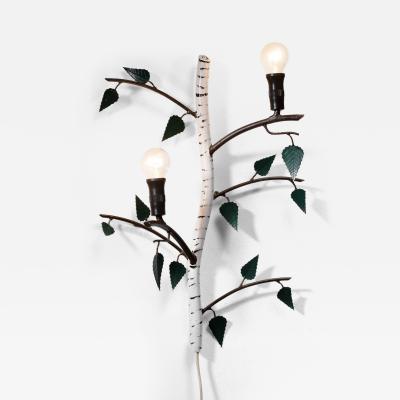 Tree branch wall lamp