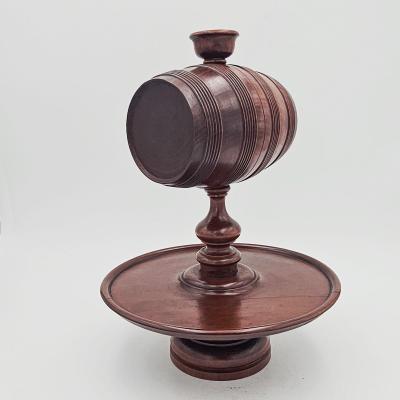 Treen Keg on Stand England late 19th early 20th century