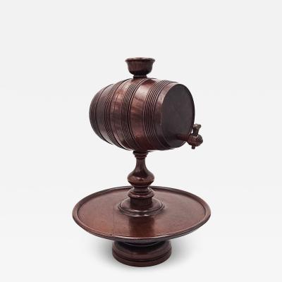 Treen Keg on Stand England late 19th early 20th century