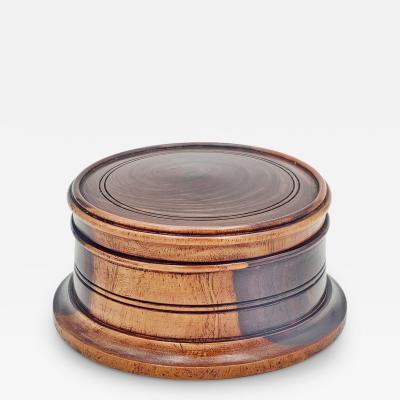 Treen Round Box early 20th century England