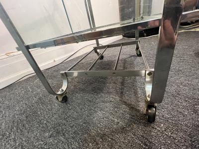 Treitel Gratz Treitel Gratz RARE MODERNIST ART DECO CHROME GLASS BAR CART BY TREITEL GRATZ