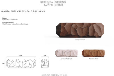 Trent Jansen Manta Pilti Credenza Dry Sand in collaboration with Tanya Singer 2023